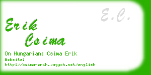 erik csima business card